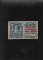 Austro Ungaria 20 kronen 1913 (1919) supratipar seria652920