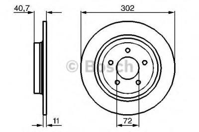 Disc frana MAZDA 5 (CW) (2010 - 2016) BOSCH 0 986 479 C69 foto