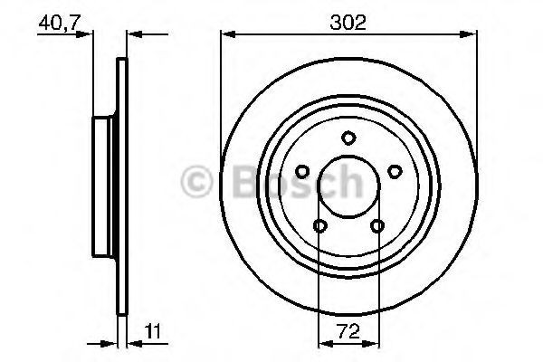 Disc frana MAZDA 5 (CW) (2010 - 2016) BOSCH 0 986 479 C69