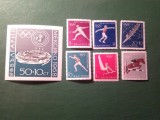 Serie 6 valori + Colita Bulgaria 1968 - Sport - Olimpiada Mexic