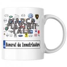 Cana Personalizata Sigla si Numar Inmatriculare