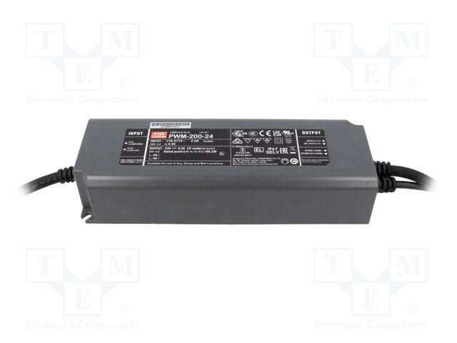 Alimentator pulsatoriu MEAN WELL 200W 24VDC 8,3A IP67 pentru benzi LED
