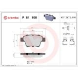 Placute frana Peugeot 207 (Wa Wc) 02.06-12.15, 207 Sw Box / Estate (Wk) 08.07-12.12, 307 (3a/C) 08.00-12.12, Spate, BREMBO