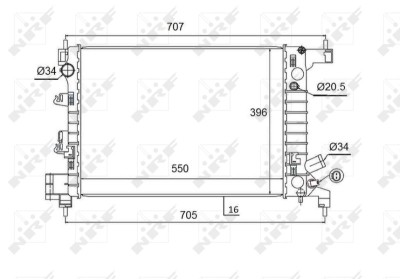 NRF 58504 Radiator, racire motor foto