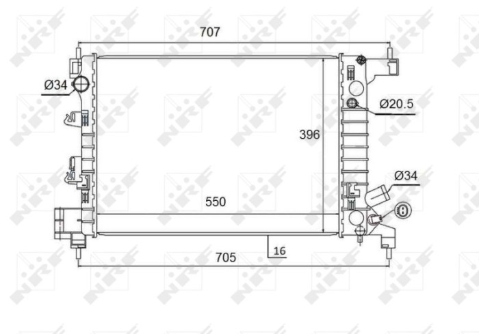 NRF 58504 Radiator, racire motor