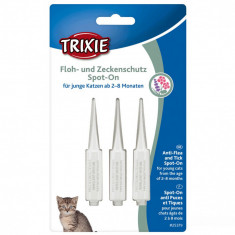 Trixie Spot-On Flea &amp;amp;amp; Tick Kitten Pipetă pentru pisoi 3 x 0,6 ml foto
