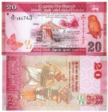 Sri Lanka 20 Rupees 2015 P-123c UNC