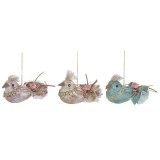 Cumpara ieftin Set 6 ornamente brad Bird multicolor 15 cm x 7 cm, Inart