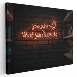 Tablou canvas mesaj motivational muzica rosu, maro 1261 Tablou canvas pe panza CU RAMA 60x90 cm