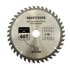 Disc taiat lemn ROTOR 125*22,23 40T Innovative ReliableTools foto