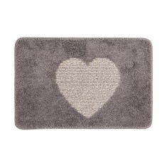 Covoras baie textil gri bej 58x38x1 cm
