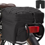 Geanta portbagaj bicicleta Trizand 60L impermeabila, neagra