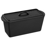 Tava copt paine Navaris, 34 cm, fonta, cu capac, pentru paine traditionala, 52635.01