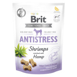 Brit Care Functional Snack Antistress, Creveți cu C&acirc;nepă, recompense funționale fără cereale c&acirc;ini, antistres, 150g