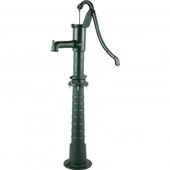 Cismea pentru gradina cu suport, Fonta Antique, adancime de pompare max 6 m, Verde, 40 x 15 x 131 cm foto