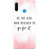 Husa silicon pentru Huawei P30 Lite, Quotes Pink