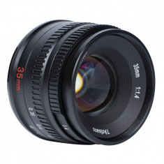 Obiectiv manual 7Artisans 35mm F1.4 Negru pentru MFT M4/3-Mount DESIGILAT foto