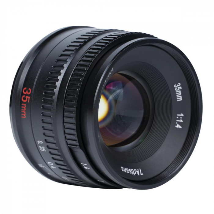 Obiectiv manual 7Artisans 35mm F1.4 Negru pentru Canon EOS-R Mount