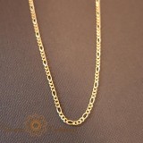 Cumpara ieftin Lantisor unisex model 3-cu-1 placat cu aur - 50 cm