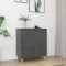 Servantă &amp; picioare lemn masiv gri extralucios 60x35x70cm PAL