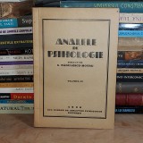 ANALELE DE PSIHOLOGIE : DIRECTOR C. RADULESCU-MOTRU * VOL III , 1936 *