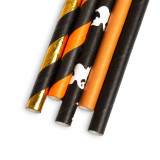 Set 25 paie de hartie Paper Straws, 100% degradabil, Compostabil, Model Halloween, Multicolor, Oem