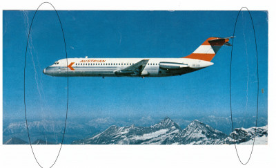 CP mare Austrian Airlines - Douglas DC 9, stare buna foto