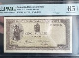 500 lei Aprilie 1941 PMG65 vertical bnr