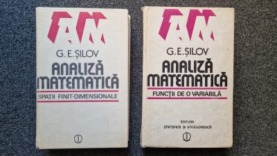 ANALIZA MATEMATICA. Spatii finit-dimensionale + Functii de o variabila - Silov foto