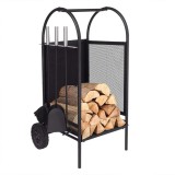 Suport lemne semineu cu accesorii,&nbsp;60x35x35 cm, Strend Pro