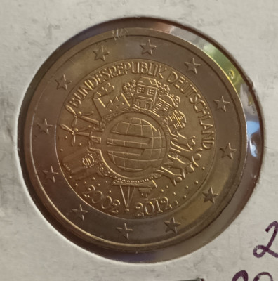 Moneda 2 euro comemorativa Germania 2012 J Bundesrepublik D foto