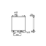 Radiator racire Suzuki Wagon R+ (Em), 1997-2000 Motor 1, 0 48kw; 1, 2 51kw Benzina, tip climatizare Cu/fara AC, cutie automata, tip Denso, diametru i