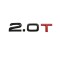 Emblema 2.0T pentru Audi, Negru cu rosu