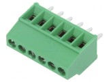 Regletă de conexiuni PCB 90&deg; 2,54mm 6 piste 10A, TE Connectivity