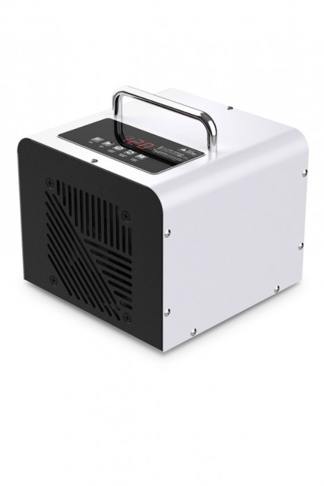 Generator de Ozon, pentru Casa, Birou si Masina, Temporizator 120 min, Productie de Ozon Personalizata 5g, 10 g, 20g/h, Afisaj digital, Butoane Tactil