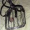 Botnita VINTAGE plasa metal si piele,Botnita caine mare,T.GRATUIT