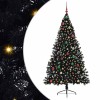 VidaXL Pom de Crăciun artificial pre-iluminat Negru 180 cm PVC 3397149