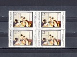 M1 TX6 1 - 1981 - Ziua marcii postale romanesti - pereche de patru timbre, Posta, Nestampilat