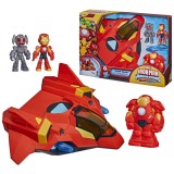 MARVEL IRON MAN SI PRIETENII SAI UIMITORI SET ARMURA GIGANTICA IRON JET