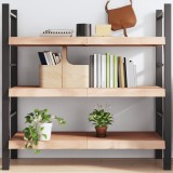 Gossi polita de perete, 120x60x(2-6)cm, lemn masiv de stejar netratat