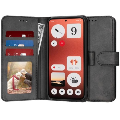 Husa 360 Nothing CMF Phone 1 Techsuit Diary Book, negru foto