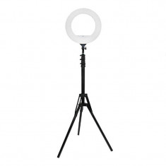 Lampa circulara profesionala YQ-480B, 480 x LED SMD, 65 W, 8000 lm, 3 trepte lumina, trepied inclus foto