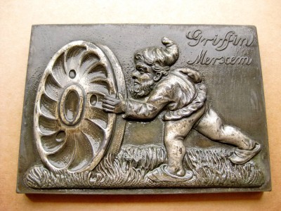 4267- Presspapier reclama Griffin Merxem veche anii 1920. foto