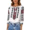 Bluza dama tip ie 257 alb crystal/negru marimea S