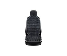 Husa scaun auto protectie universala cu bile lemn , negru sezut si spatar foto