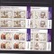 2006 LP1730 ZIUA MARCII POSTALE ROMANESTI BLOCURI DE 4 TIMBRE CU TABS-URI MNH