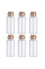 Set 6 sticle de sticlă cu dop de plută, 2x5,5 cm, 10ml, Oem