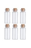Cumpara ieftin Set 6 sticle de sticlă cu dop de plută, 2x5,5 cm, 10ml