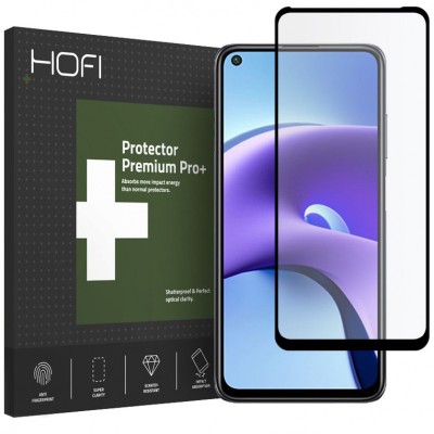 Folie Protectie Ecran HOFI pentru XIAOMI REDMI NOTE 9T 5G / Xiaomi Redmi Note 9 5G, Sticla securizata, Full Face, Full Glue, 2.5D, 0.3mm, 9H, Neagra foto