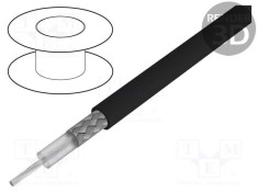 Cablu coaxial RG-H58C/U litat cu PE negru 5,4mm - HELUKABEL